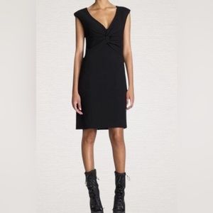 Tory Burch Patrice Wool Crepe twist front LBD SIZE 2